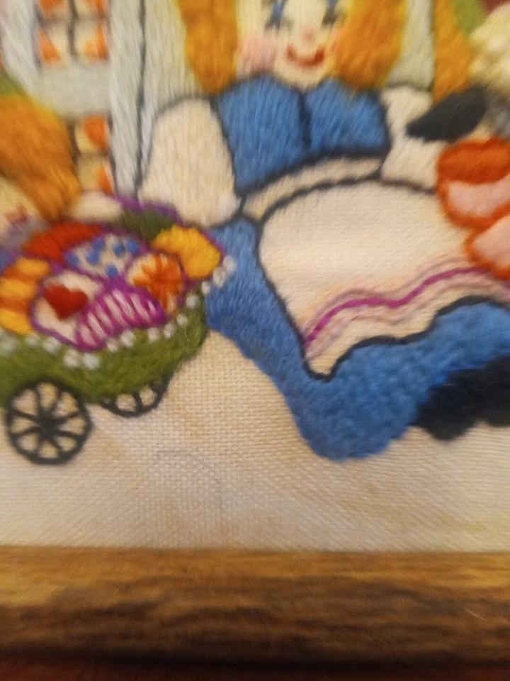 DISEÑOS ATARDECER Bordado Crewel Oveja Casa de Muñecas Cochecito de Bebé Dama Insecto 8x6 Foto 3 de 4