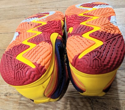 Nike Kyrie 4 70s 5y 5.5 used women's kids sneaker yellow orange