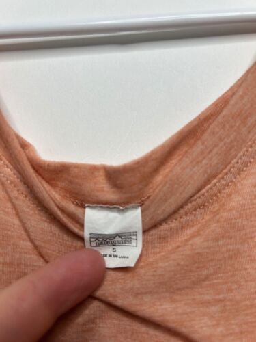 Patagonia Women Size S Orange Short Sleeve Glorya Twist Top Shirt 52870 - Picture 3 of 6