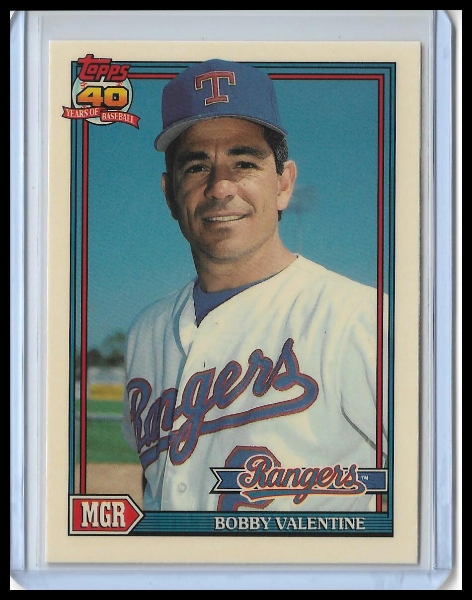 1991 Topps Tiffany - Bobby Valentine #489