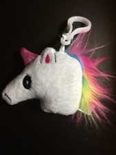 UNICORN PLUSH KEY CHAIN KEY CLIP GIRLS ACCESSORY PHONE LUGGAGE KEYS SCHOOL BAG