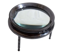 Triple Stability and Clarity: Premium Desktop Three-Rod Magnifying Glass