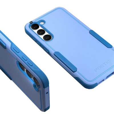 For Galaxy S23 PLUS Case Dual Layer Slim Shockproof Protective Cover Sky Blue