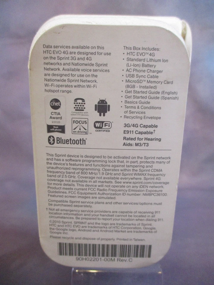HTC EVO 4G - Sprint Box and SET of TWO (2) "Get Started" Manuals w/Basics Guide - Image 3 of 4