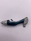 Hill Brooch Pin E2 Vintage Green clear Rhinestone High