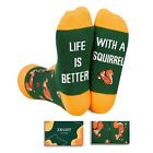 Zmart Funny Socks Squirrel Gifts for Squirrel Lovers Fun Squirrel Socks Stock