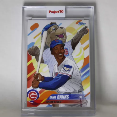 Ernie Banks 48 2021 Topps Project 70 by Quiccs (2018 Topps) - PR: 4,195 (w/Box)