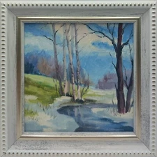 Oil painting "Spring Awakening" Original art Impressionism Realism 4x4