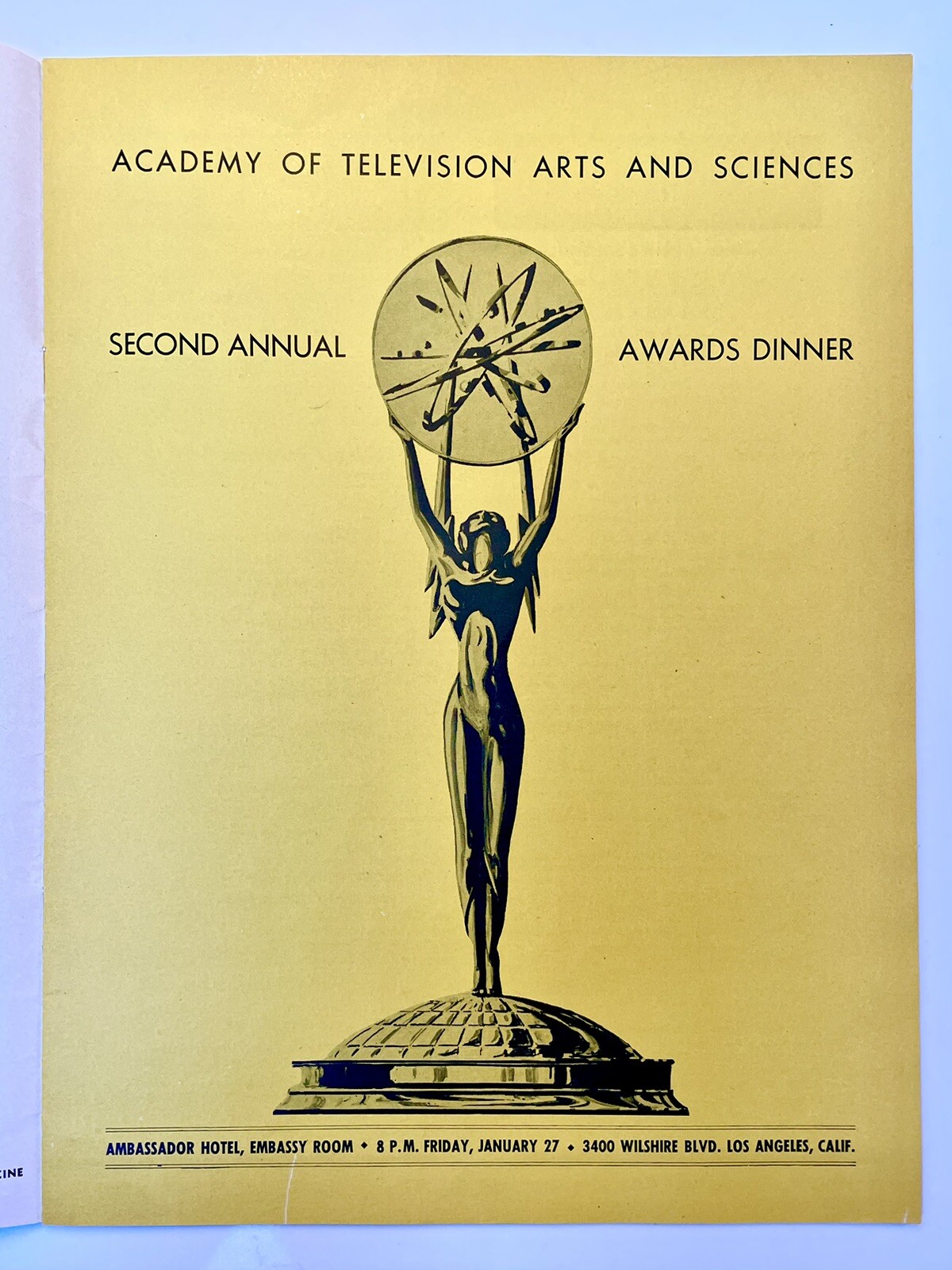 2nd Primetime Emmy Awards Ceremony Program 1950 TV Academy ATAS