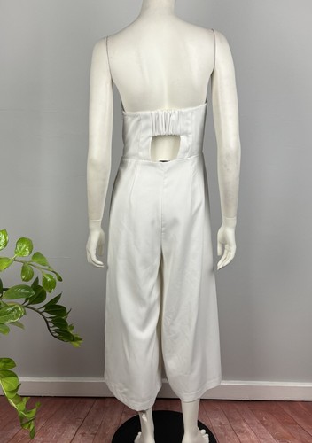 Mono French Connection Talla 10 Pierna Ancha Corto Blanco Bolsillos Forrado Deshuesado - Imagen 7 de 13