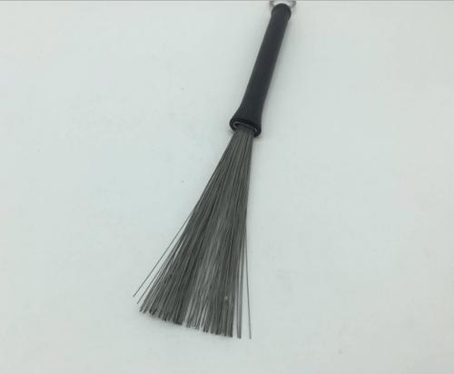 1 paire de bâtons de brosses rétractables neufs poignée caoutchouc fil métal jet tambour - Photo 3/3