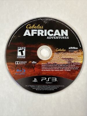 Cabela's African Adventures (Sony PlayStation 3, 2013) Disc Only PS3 Video Game