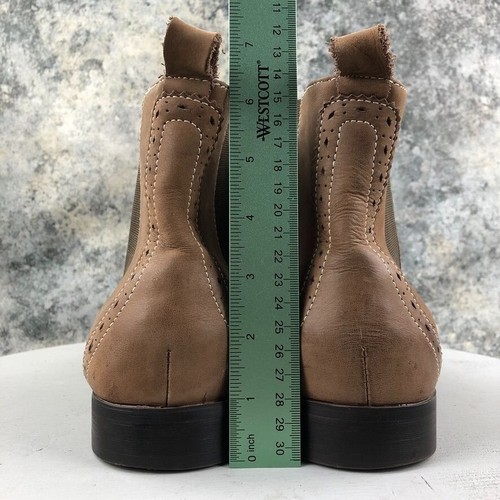 Original Penguin Hombre Talla 12 Jodphur Marrón Cuero Elástico Corneado Botines - Imagen 8 de 13