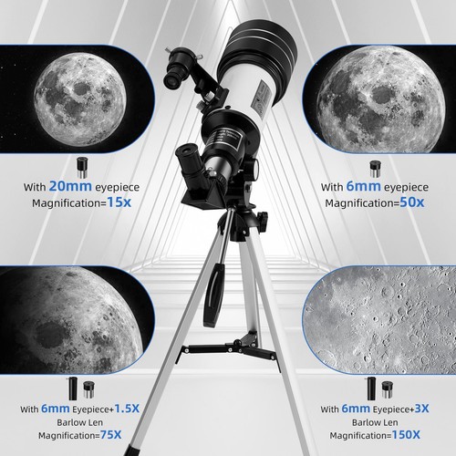 300mm Reflector Astronomical Telescope 150X with Phone Adapter for Moon Watching - Picture 5 of 11