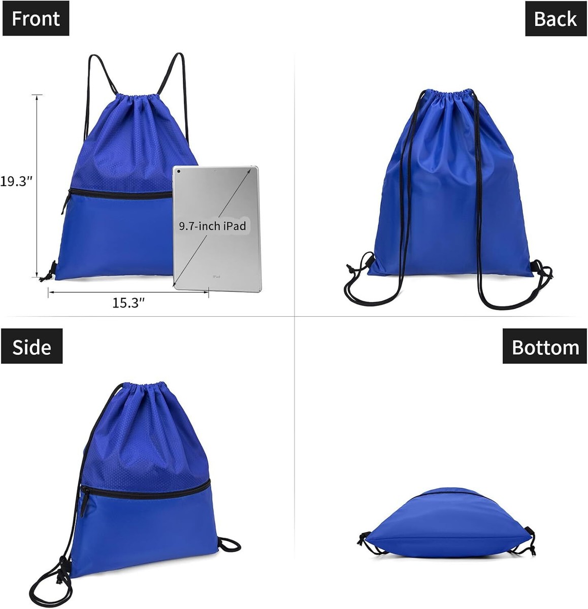 【Anyone more】Ens String Gym Bag Backpack Amazon.com: Muka Nylon Drawstring Backpack Gym Sack Cinch