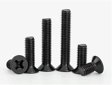US Stock 50pc M3 M4 M5 M6 Nylon screws countersunk head flat head screws Black/W
