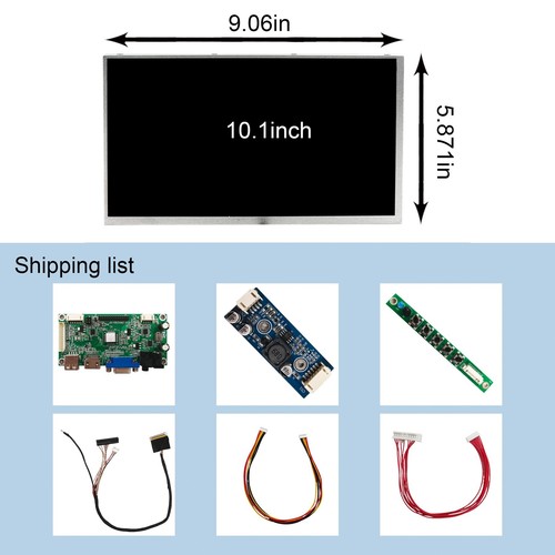 Carte Contrôleur LCD USB HD VGA 10.1" 1280X800 1000nit Extérieur IPS Écran LCD - Photo 4/4