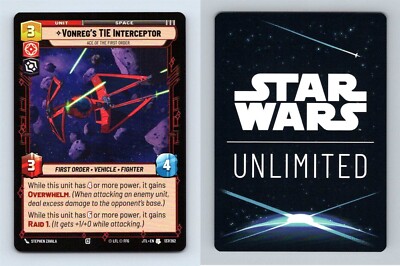 Vonreg TIE Interceptor #137 Star Wars Unlimited JTL Jump