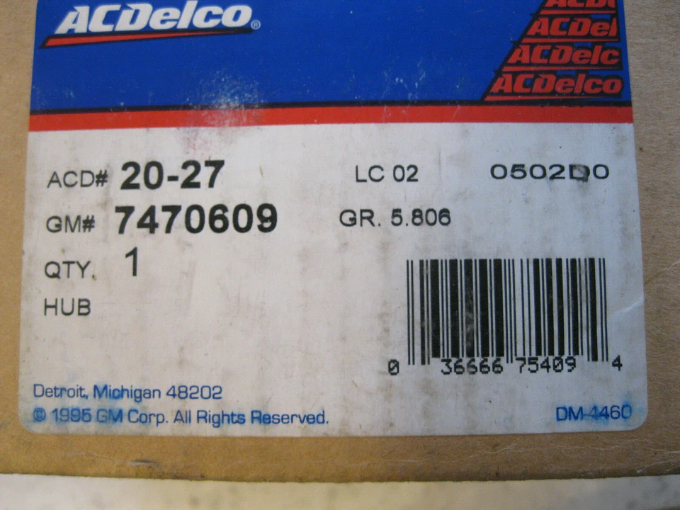 Wheel Bearing and Hub Assembly Rear ACDelco GM Original Equipment 20-27 7470609 Foto 4 de 4