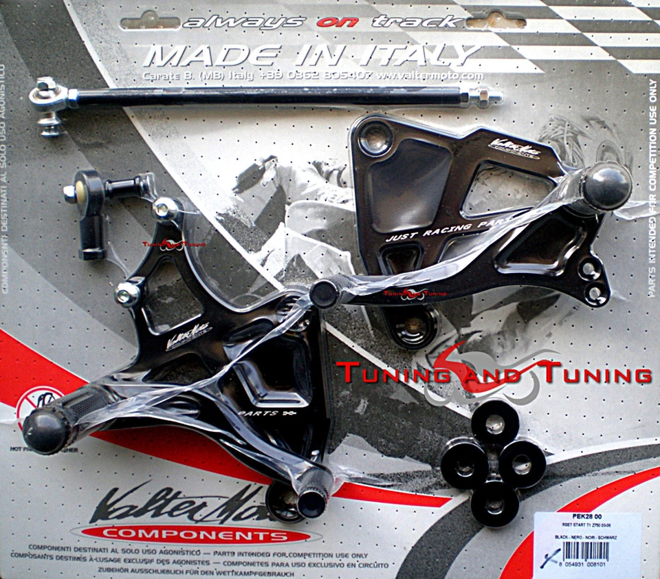 COMMANDES RECULEES VALTERMOTO TYPE 1 POUR KAWASAKI Z 750 2004 2005 2006 (PEK28) - Photo 1/1