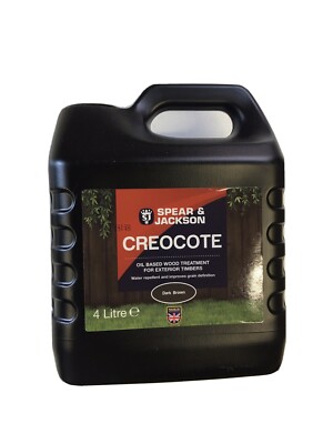 Spear Jackson Creocote Wood Treatment Dark Brown 4l Ebay