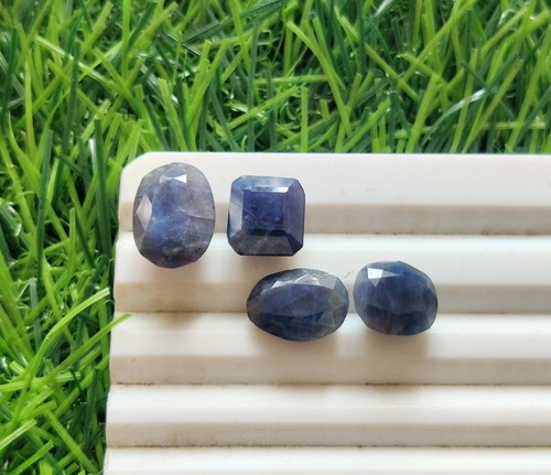 PIEDRA PRECIOSA DE ZAFIRO AZUL NATURAL FACETADO 24CT ZAFIRO SUELTO JOYERÍA QU... - Imagen 3 de 7