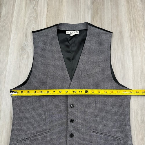 Reiss Waistcoat Vest Men’s Size 38 Reg 1027 Barber RN 114836 - Picture 4 of 12
