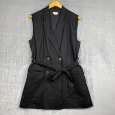 Jason Wu Blazer Dress Womens L Double Breasted Vest Linen Blend Rachel Green