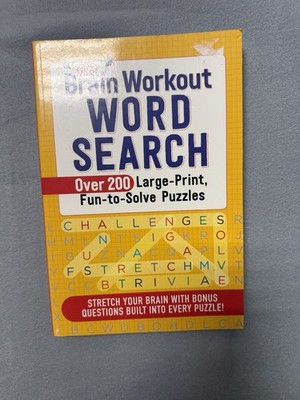 Brain Workouts (Word Search) Over 200 Large- Print New