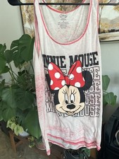 Large Minnie Mouse Tank Top Shirt Red Disney Fit
