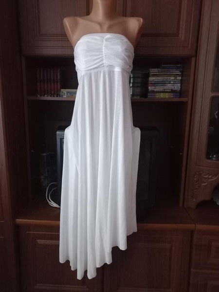 Women Calzedonia Dress White Viscose 40 / L / 48