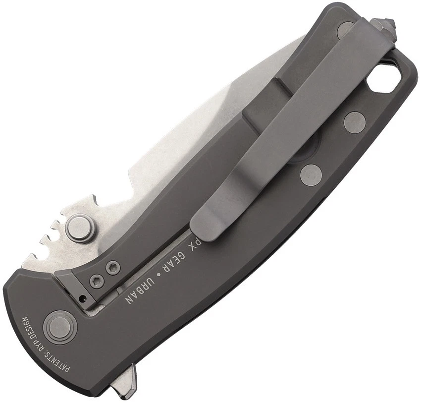 Navaja de Bolsillo Plegable DPx Gear HEST Urban Framelock Gris Titanio M390 HSF050 Foto 2 de 2