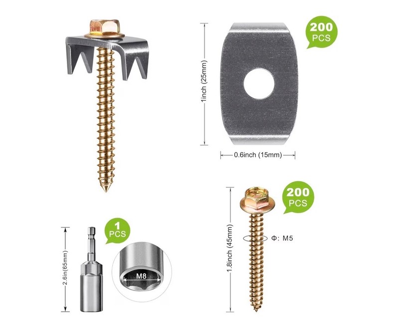 200 Pcs Reusable Barbed Fence Staples, Wire Fence Fasteners for Softwoods