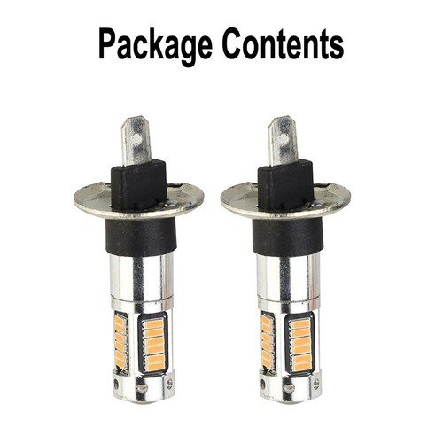 LED Daytime Running Lights with H1 Bulbs Bright Amber Color Temperature - Picture 9 of 10