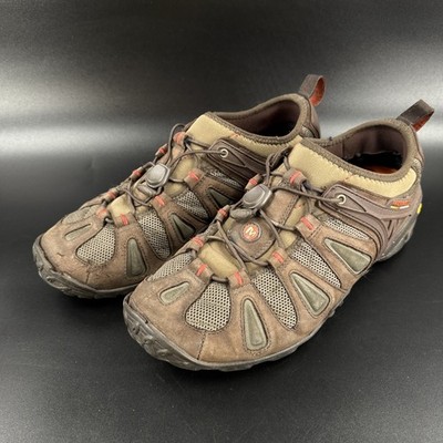 Merrell Mens 13 W Brown Continuum Hiking Shoes Outdoor Trail Water Vibram Sole