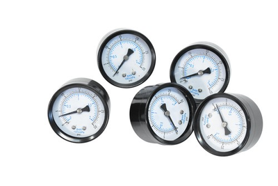 #ad Lot Of 5 Analog Pressure Gauges 0 30 PSI 0 2 BAR Round Bottom Mount $19.99