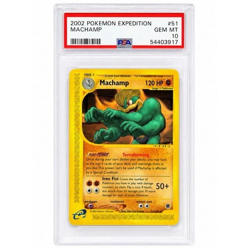 2002 Pokemon Expedition Machamp 51/165 PSA 10 POP 73