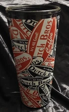 Dutch Bros DB Coffee It's All Good Black Red White Oval 16 oz Tumbler Travel Mug