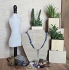 Star Blue Beaded Necklace