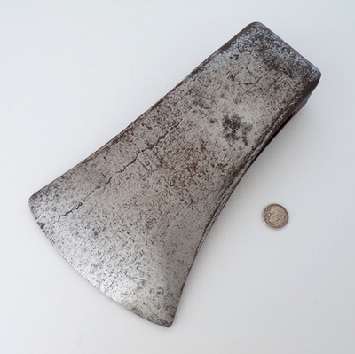 Vintage COLLINS In Block SINGLE BIT Axe Head HEAVY 4lbs 3.2 oz Long Head NICE