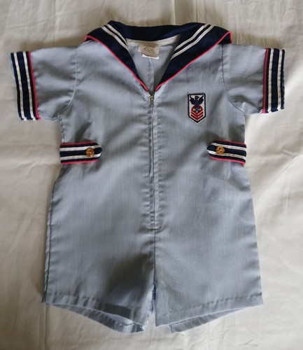 Vintage Strampler im Matrosenstil für KLEINKIND, 18 Monate, Baumwolle/Polyester