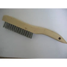 Northern Industrial Long-Handled Steel Wire Brush, Wooden Handle