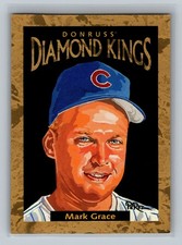 Mark Grace 1996 Donruss DIAMOND KINGS DK-14 Baseball MLB Card Cubs /10000 Gold