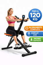 Panca Addominali Multifunzione per Allenamento a Casa | Display LCD | 120 kg