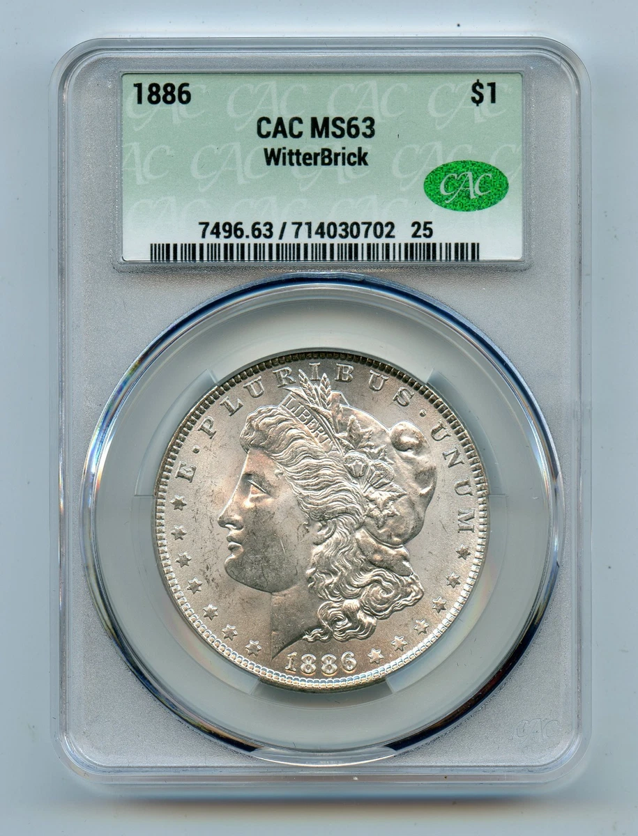 25+ MS 63 Graded 1886 Year Morgan US Dollars (1878-1921) for sale