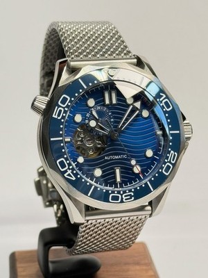 Handgefertigter Diver 42mm mit Seiko NH39, Open Heart, kleine 24 Stundenanzeige