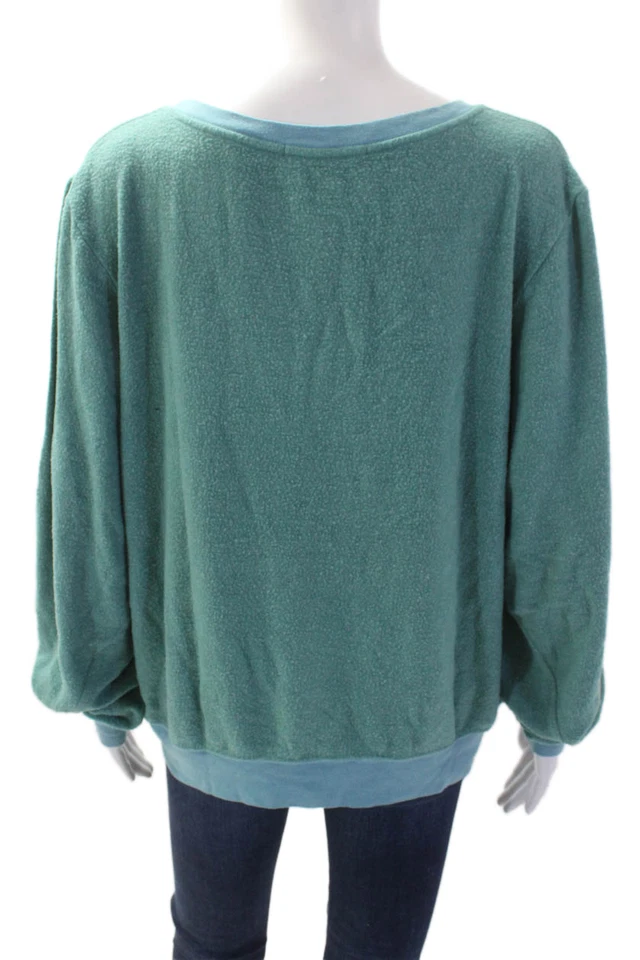 Sudadera Pullover Wildfox Mujer Verde Gráfico Divertido Talla M Foto 3 de 4