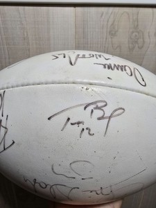 tom brady autograph football 2001