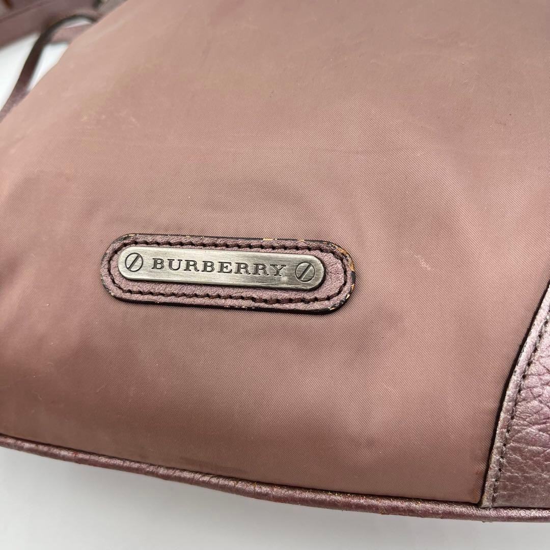 Used  Burberry Crossbody Shoulder Bag Nova Check Logo Hardware Mauve Pink JAPAN thumbnail 7
