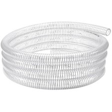1-1/4 Flexible Hose, 10ft Clear PVC Wire Reinforced
